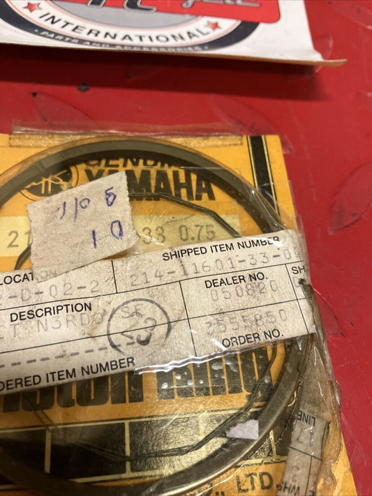NOS YAMAHA DT1 PISTON RING SET 3RD 0S 214-11601-33-00 Y67