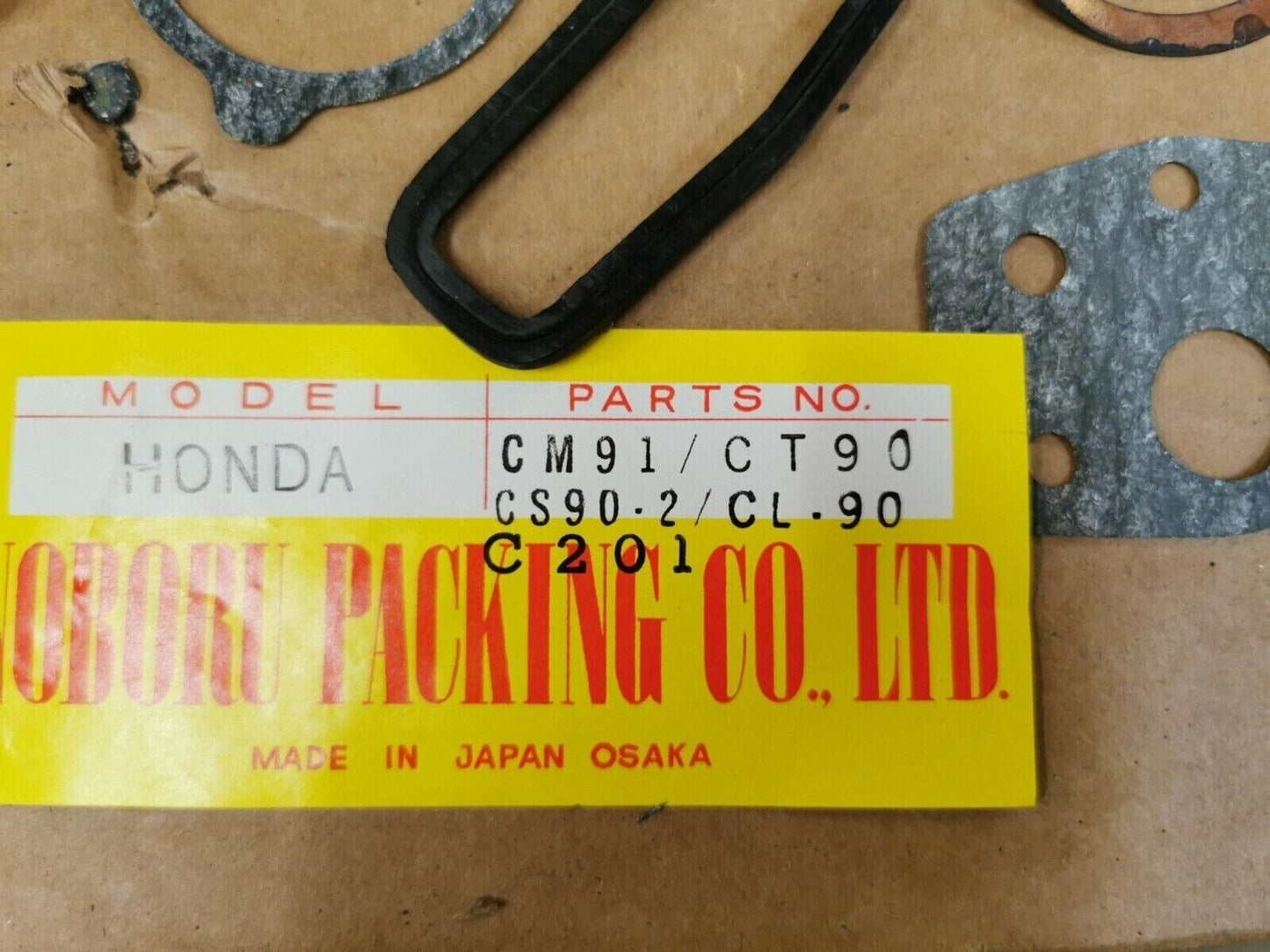 NOS NOBORU HONDA CM91 CT90 CS90 CL90 GASKET KIT INCOMPLETE SET J49