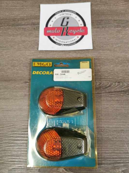 NOS EMGO DECORATIVE LIGHT SET 12V 23W AMBER LENS 61-81903 J24
