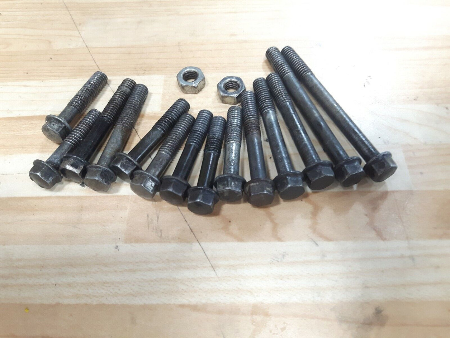 Honda XR200R 1984 left and right crankcase cover bolt flange hardware