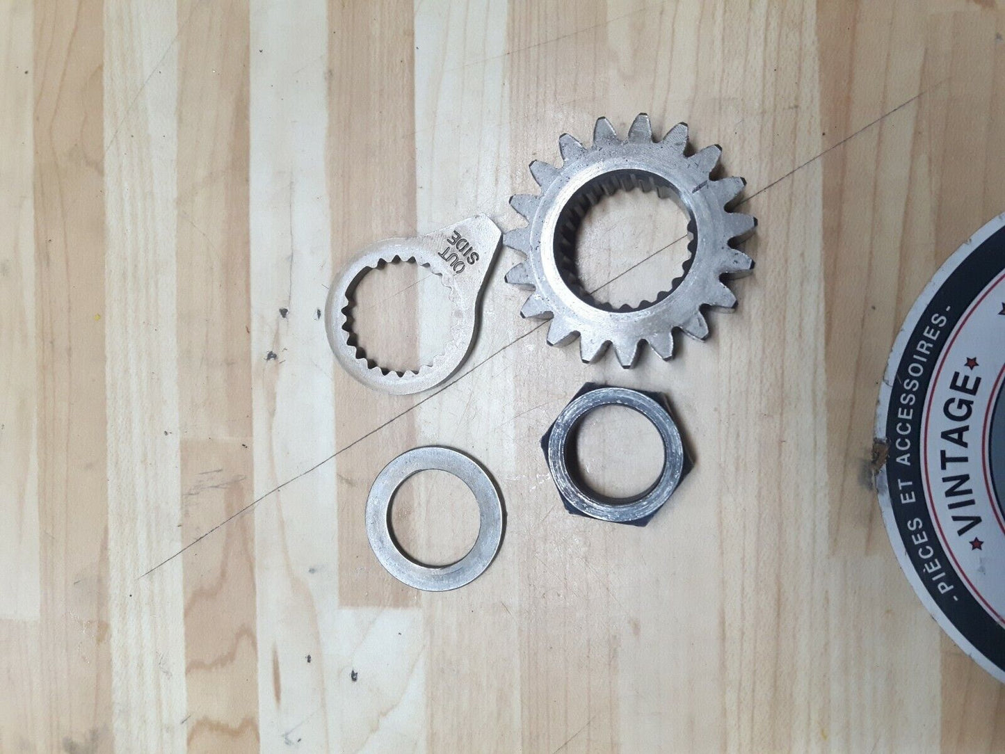 Honda XR200R 1984 primary drive gear crankshaft nut rotor pulser washer