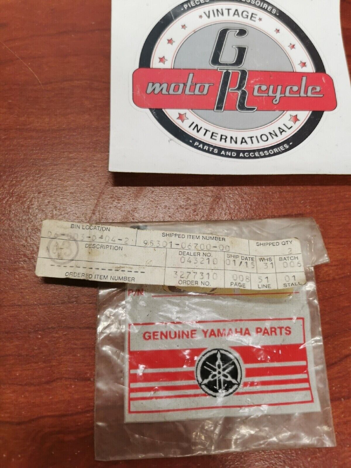 NOS Yamaha 2018 - 2020 VK540 NUT 95301-06700-00 SUB. 95380-06700-00 Y71