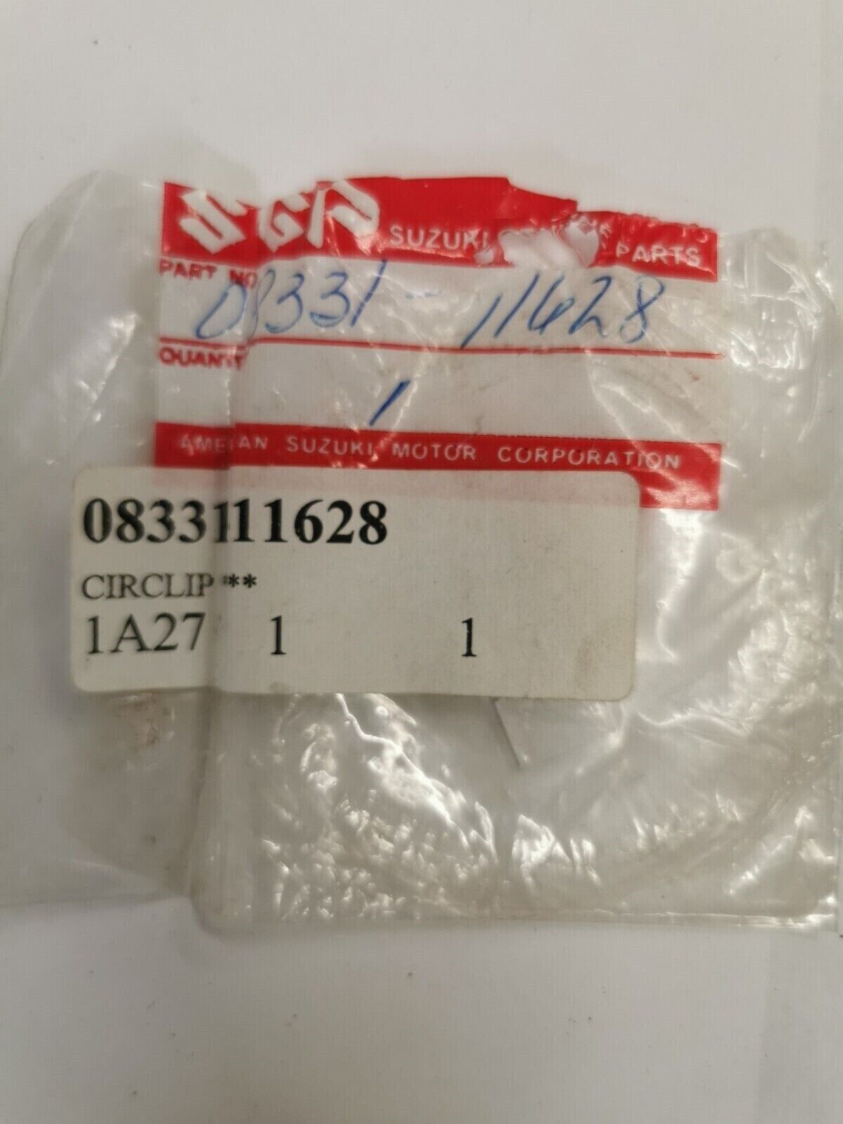 NOS SUZUKI TS250 TS400 CIRCLIP 08331-11628 Superseded by 08331-31629 S28