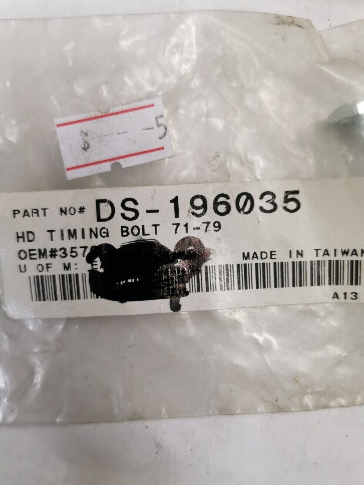 NOS Drag Specialties HARLEY DAVIDSON Timing Bolt DS 196035 J35