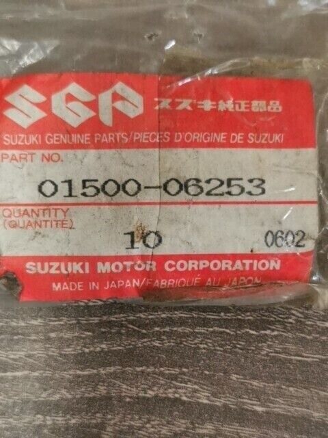 NOS SUZUKI AP50 AY50 DR125SE DR650SE GSX1100F GSX1300R BOLT 01500-06253 S46