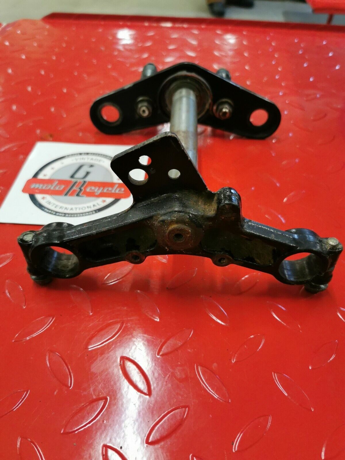 Honda XL80S 1984 steering stem triple clamp tree 53200-195-610 1985 top bridge
