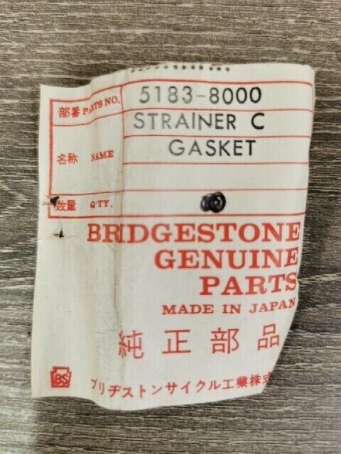 NOS BRIDGESTONE  GTR GTO 175 200 350  PETCOCK STRAINER CUP GASKET 5183-8000 B1