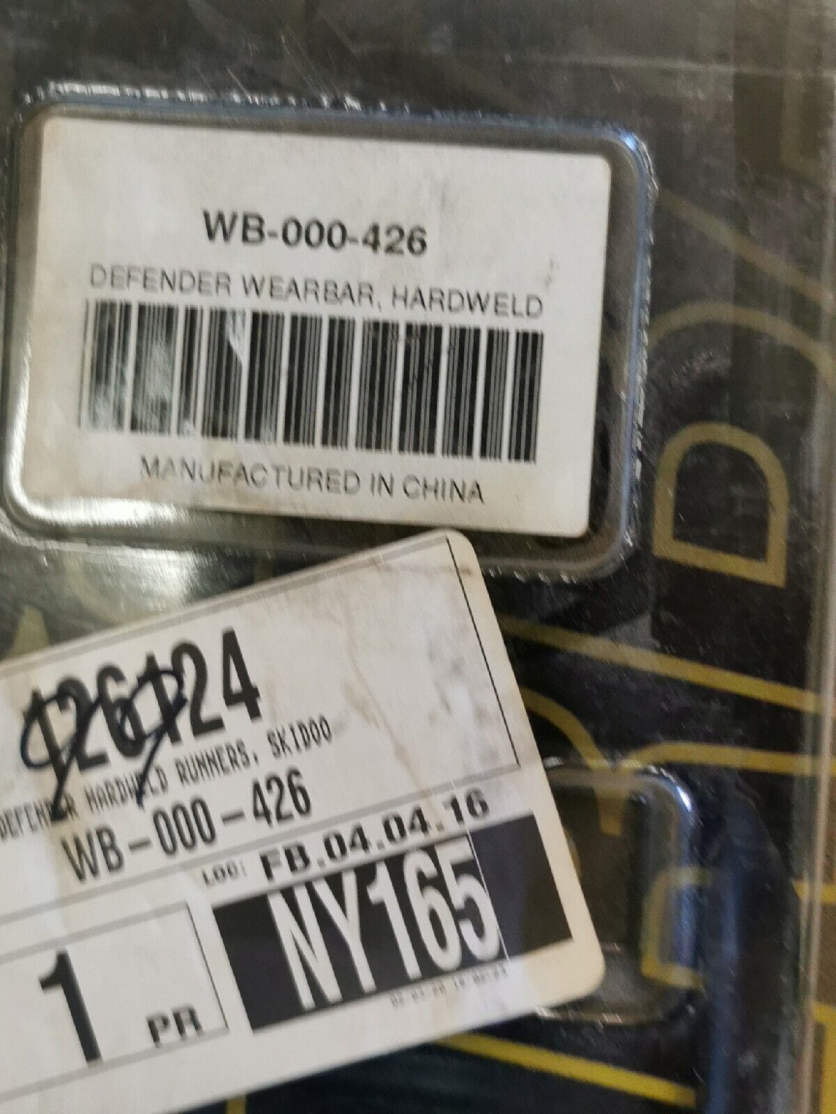NOS SKIDOO  FORMULA MATCH 1  SPI Defender Hardweld Runners WB-000-426  J7