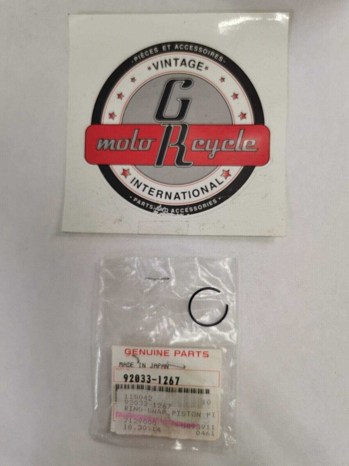 NOS KAWASAKI KDX250 1990 - 2000 PISTON PIN SNAP RING 92033-1267 K32
