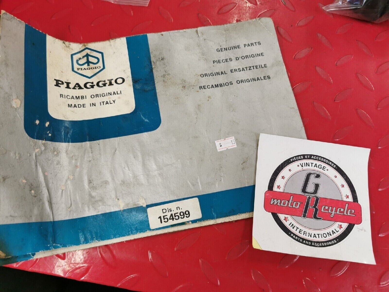 NOS PIAGGIO GASKET SET INCOMPLETE  154599  A3