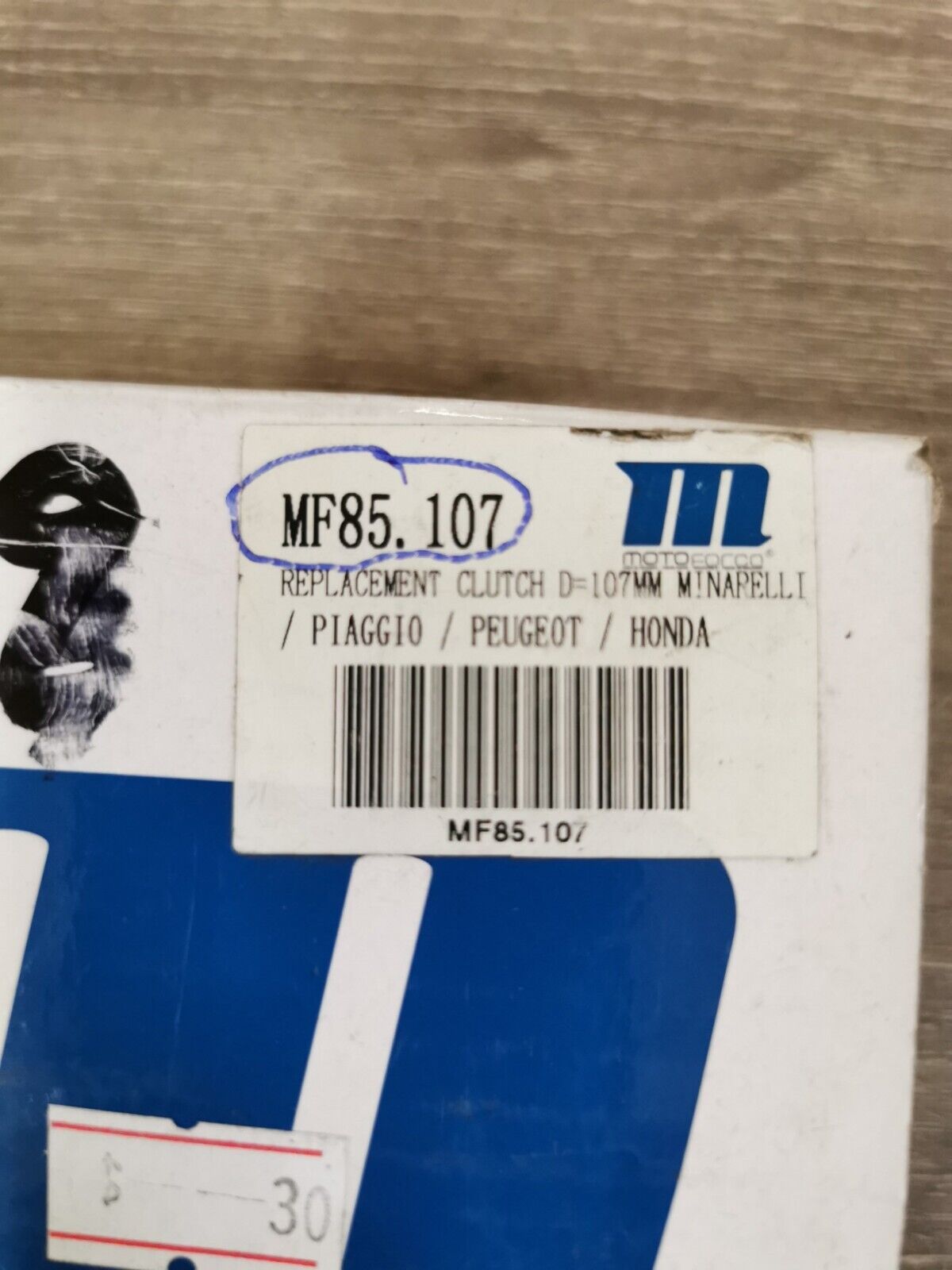 NOS MOTOFORCE Minarelli Piaggio Peugeot Clutch Standard 107mm MF85.107 J32