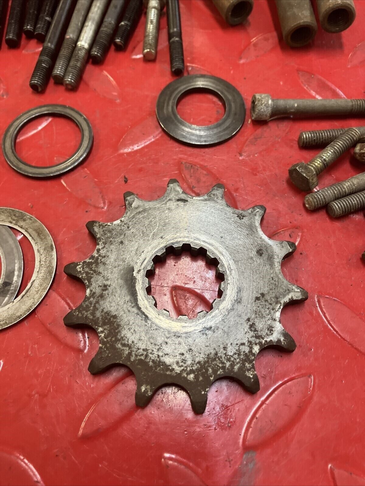 Yamaha DT2 DT250 1972 engine motor crankcase cylinder cover bolt nut hardware
