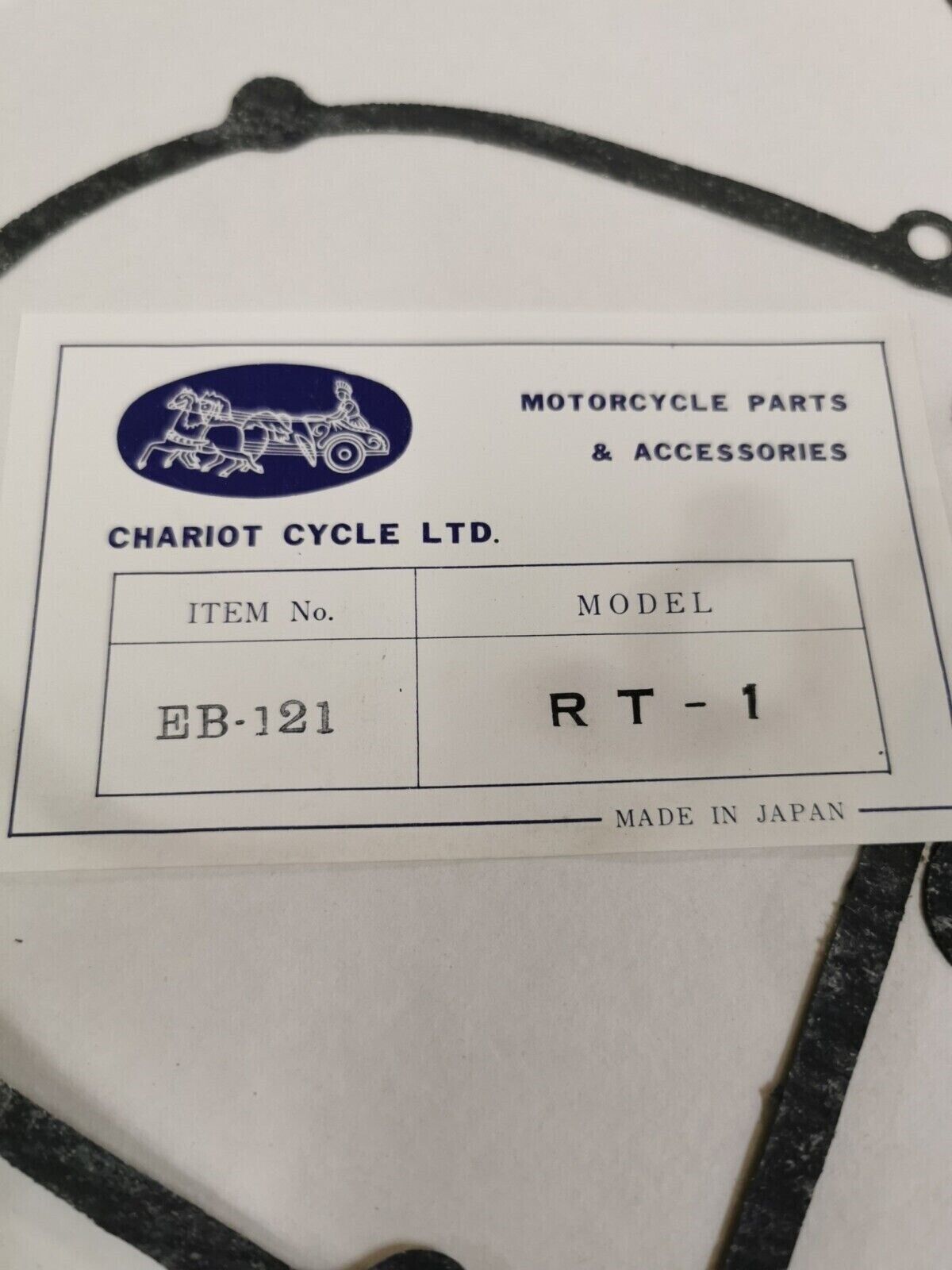 NOS CHARIOT CYCLE RT-1 INCOMPLETE GASKET KIT SET EB-121 J48