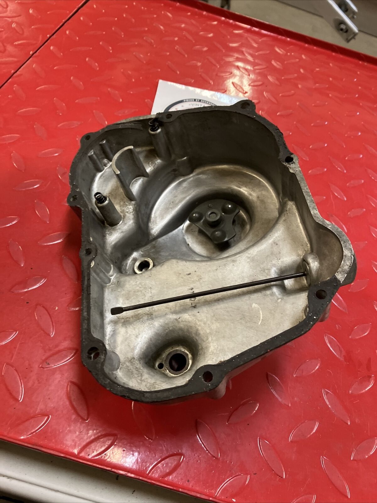 Honda C105 C105T CA105T Trail 55 right crankcase clutch cover oil dipstick