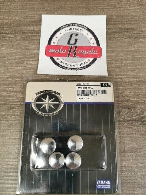 NOS YAMAHA CHROME PULLEY NUT  QTY4 CV STR-4WM26-08-17 Y104