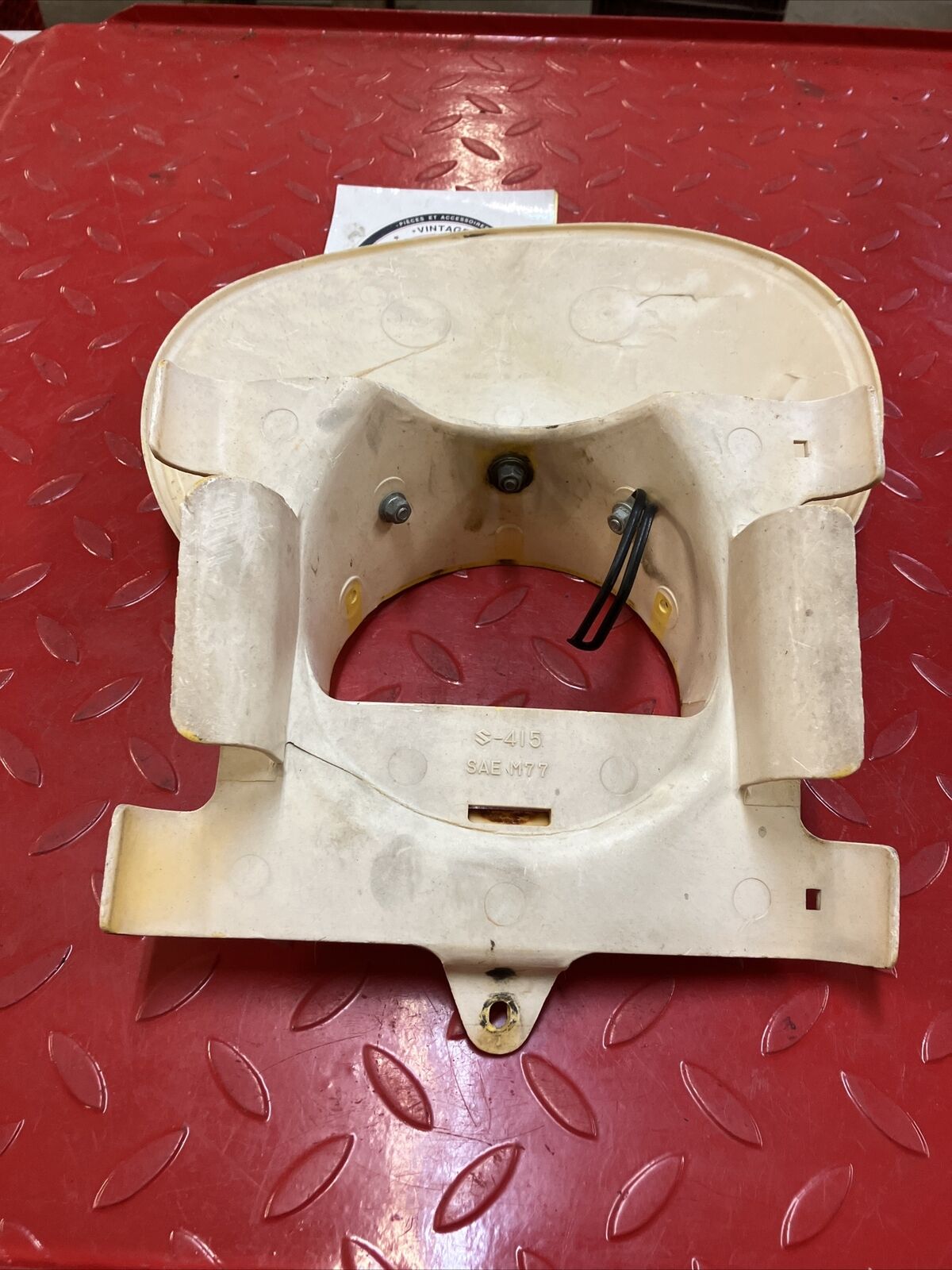 Suzuki PE175 PE250 1977 1978 1979 headlight cover guard housing number plate