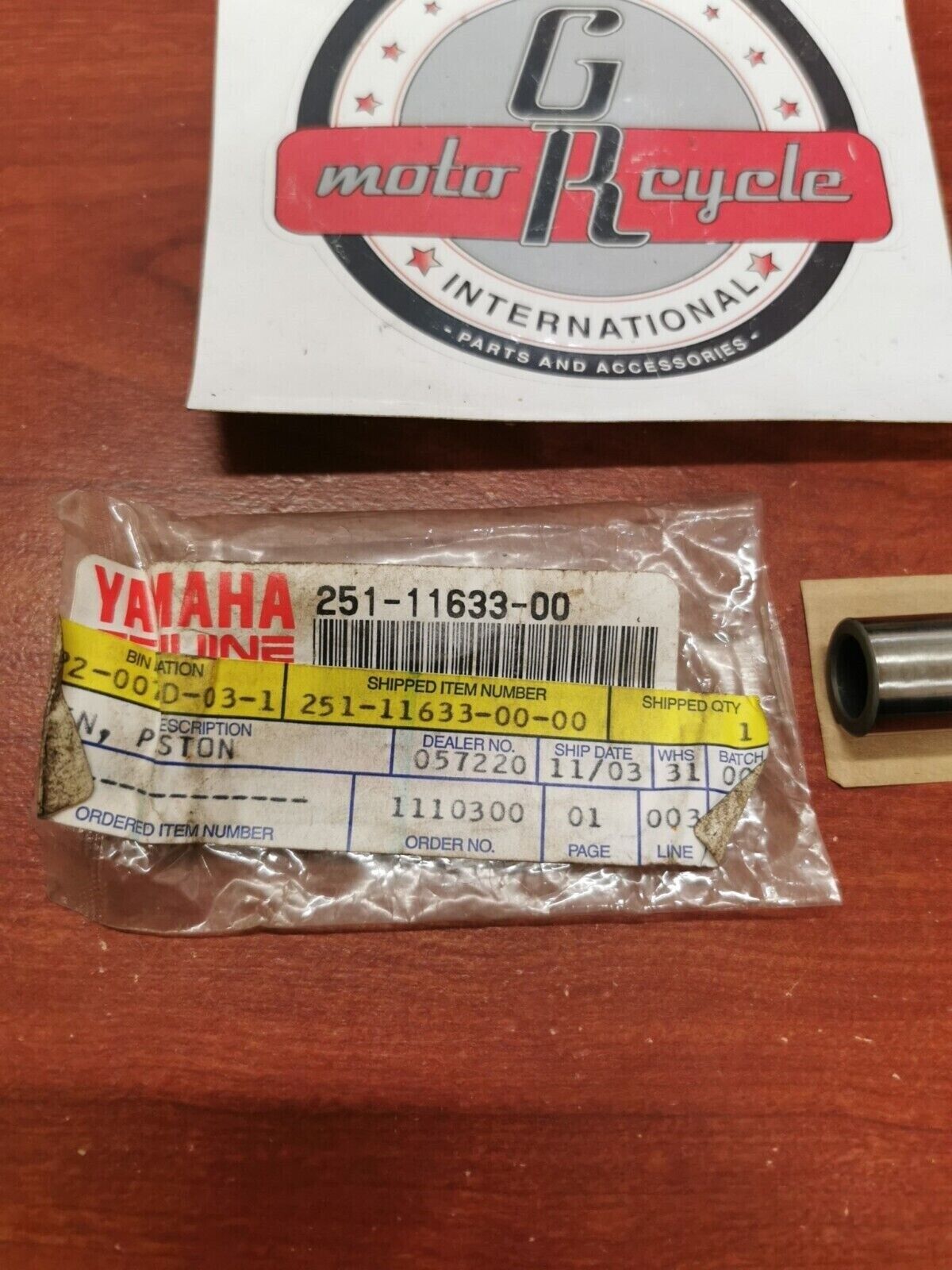 NEW NOS Yamaha TY175 MX175 AT1 AT2 CT2 DT175 PISTON PIN 251-11633-00-00 Y93