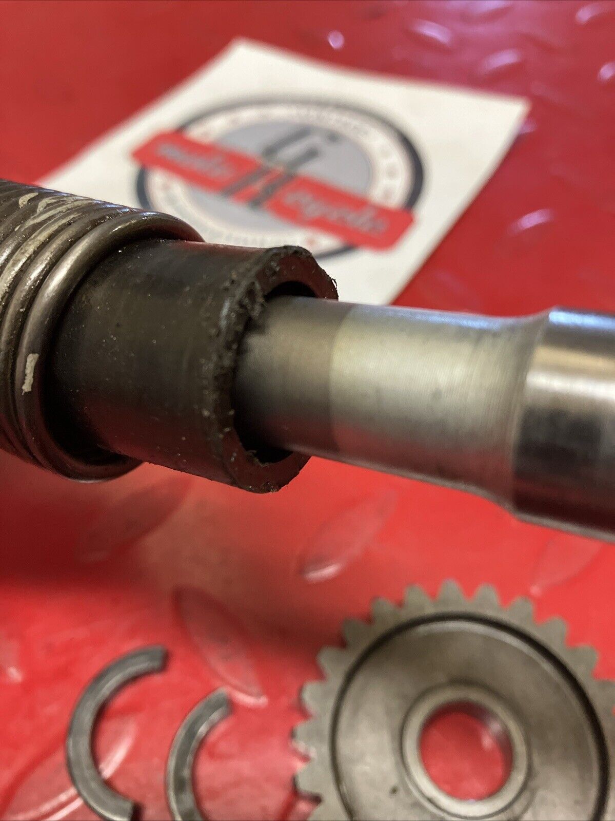 Yamaha YZ125 1983 Kickstarter Kick starter shaft spindle gear 1982 1984 1985
