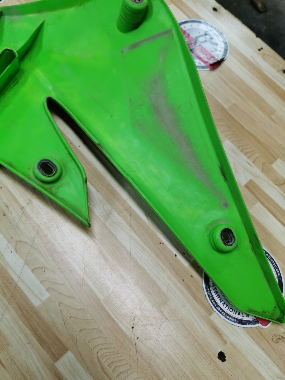 Kawasaki KX250F 2005 right fuel tank radiator shroud cover panel