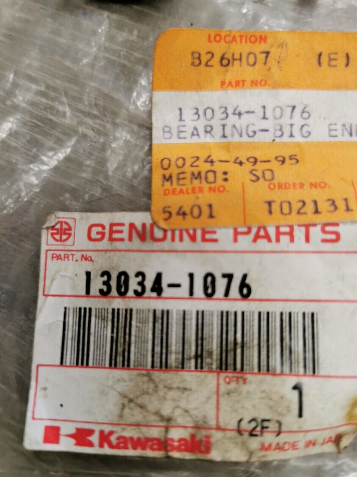 NOS KAWASAKI KX250 KDX250 1987 - 1994 BEARING BIG END 13034-1076 K29