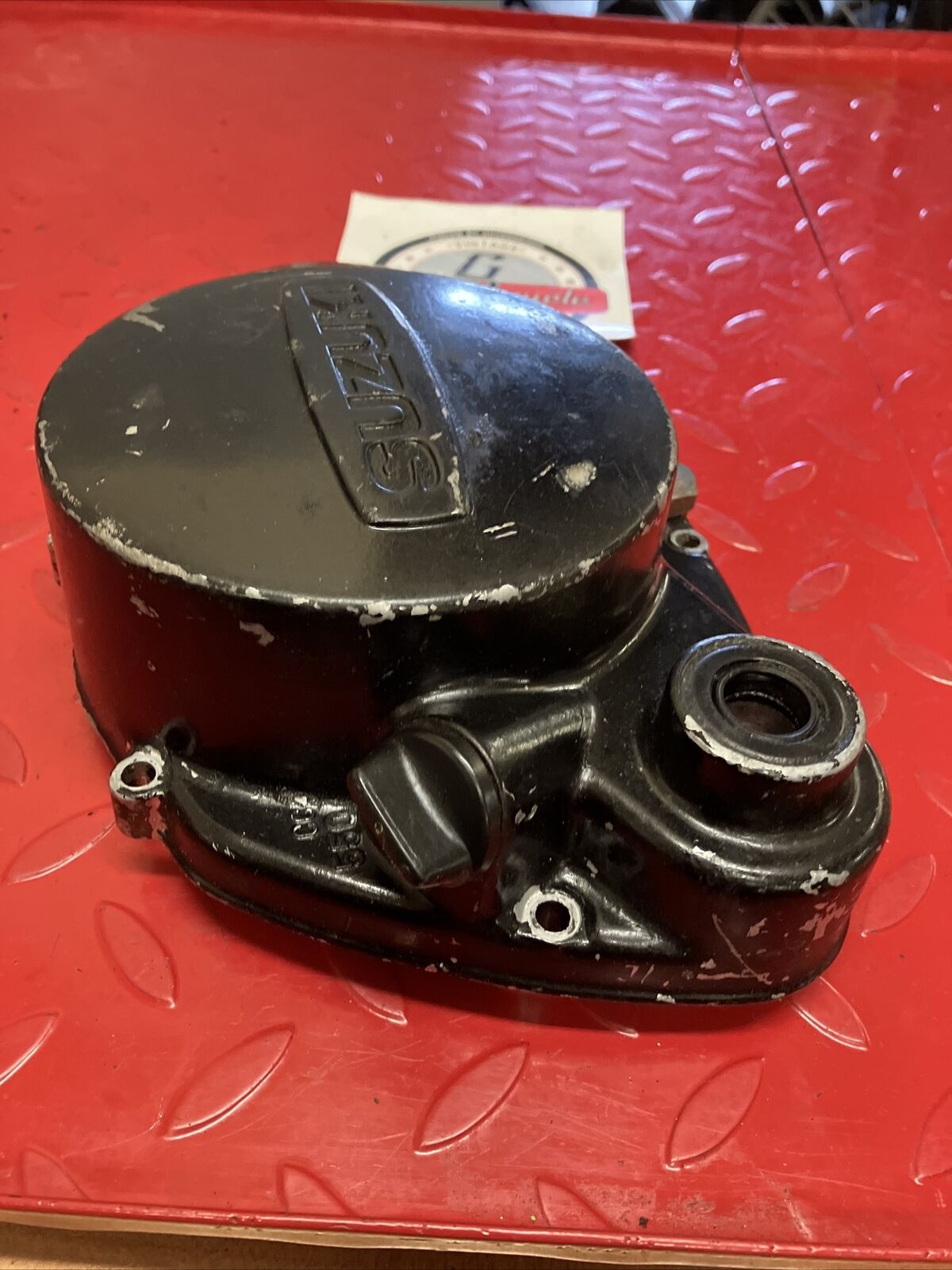 Suzuki RV125 1973 right crankcase clutch cover TC125