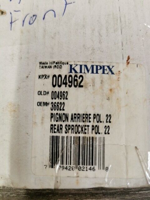 NOS KIMPEX POLARIS ATV FRONT SPROCKET 22T 004962 J57