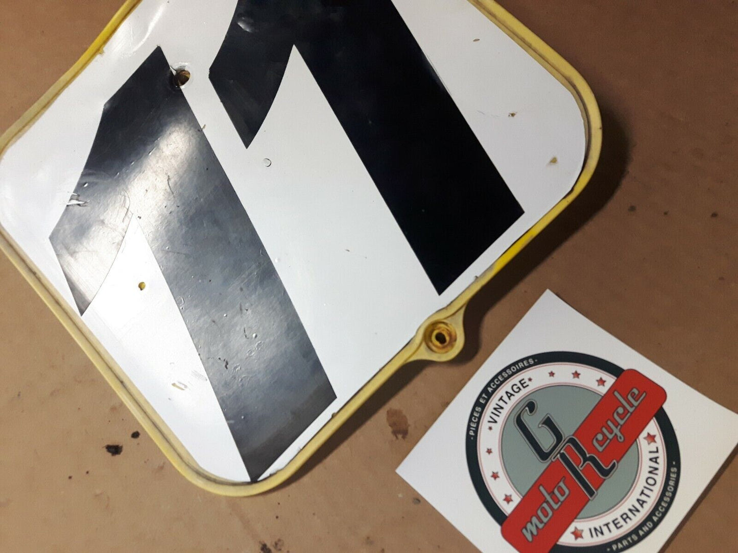Suzuki RM250 1990 front number plate cover panel 1989 yellow