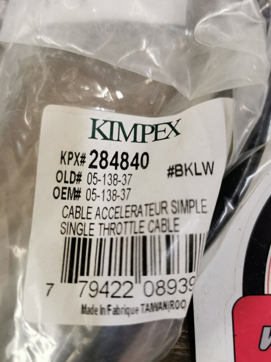 NOS KIMPEX EC340 ET340 EX570 PZ480 THROTTLE CABLE 05-138-37 J41