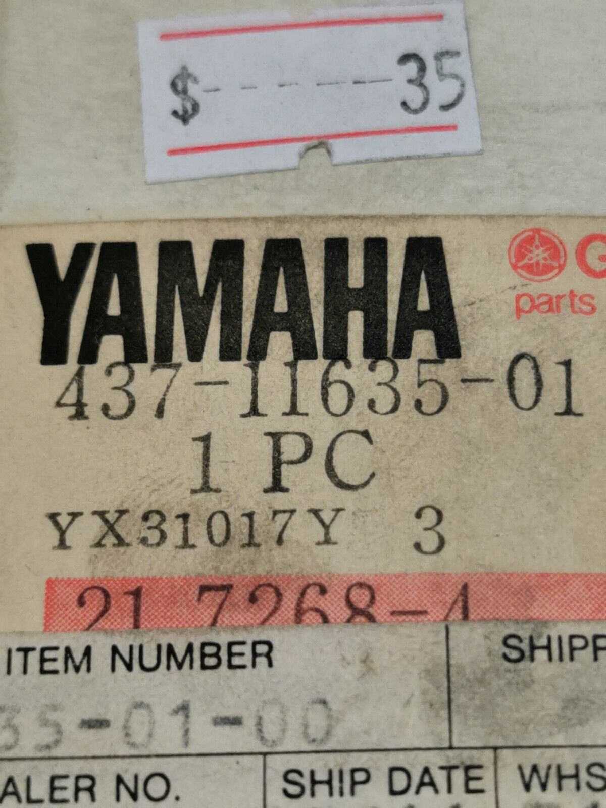 NOS YAMAHA DT100 1974 1975 PISTON 1 O/S 0.25  437-11635-01-00 Y32