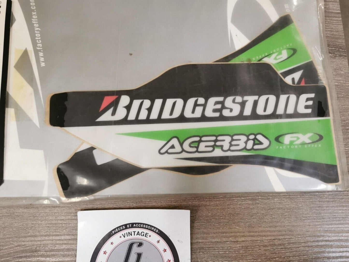 NOS FACTORY EFFEX KX250F KX450F 2006 - 2009 L FORK SPONSOR GRAPHIC  10-40166 J45