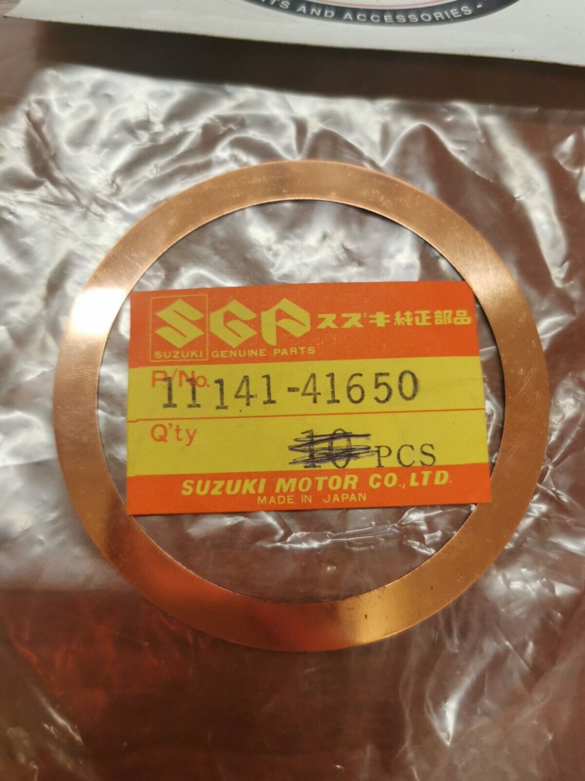 NOS Suzuki 1977 - 1979 PE250 CYLINDER HEAD GASKET 11141-41650 S16