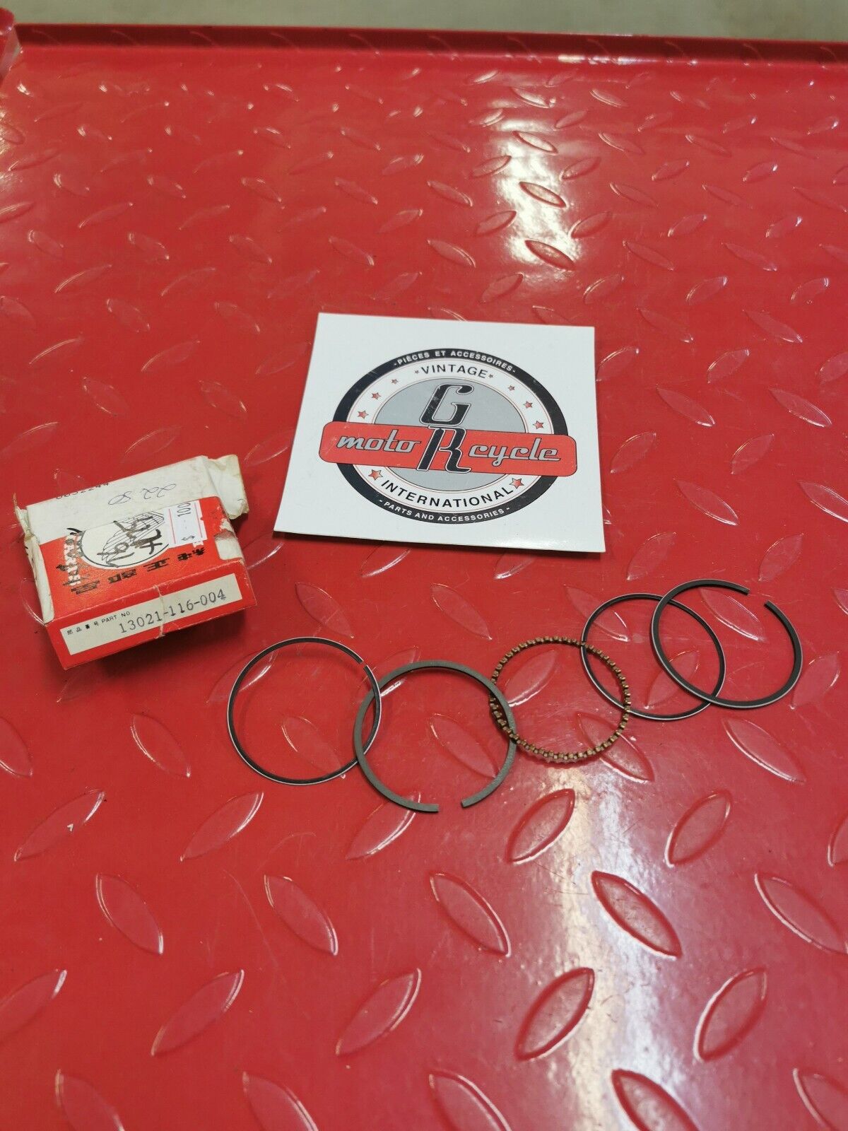NOS Honda XR75 RING SET OS (0.25) 13021-116-004 H12