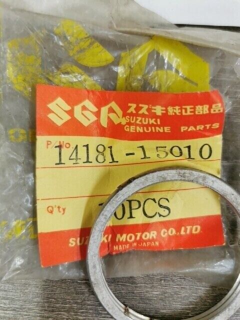 NOS SUZUKI TM250 1973 - 1975 GT500 GT750 GASKET EXHAUST PIPE 14181-15010 S54