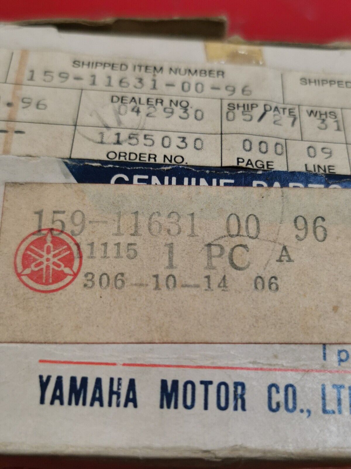 NOS YAMAHA YM1 1965 1966 PISTON STD 159-11631-00-96 Y32