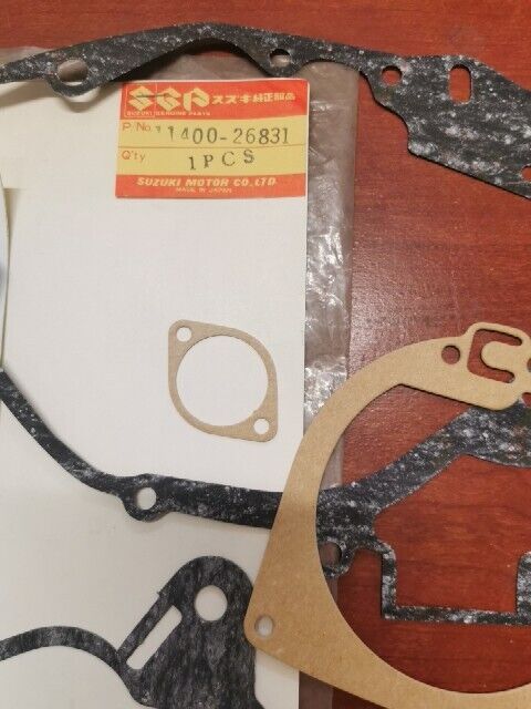 NOS Suzuki TS75 TM75 GASKET SET KIT (INCOMPLETE) 11400-26831 SUB 11400-26832 S33