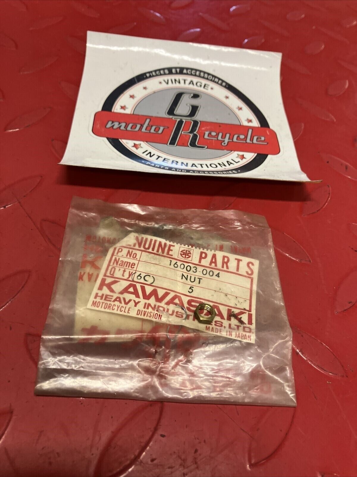 NOS KAWASAKI NUT CABLE ADJUSTER LOCK 16003-004 K17