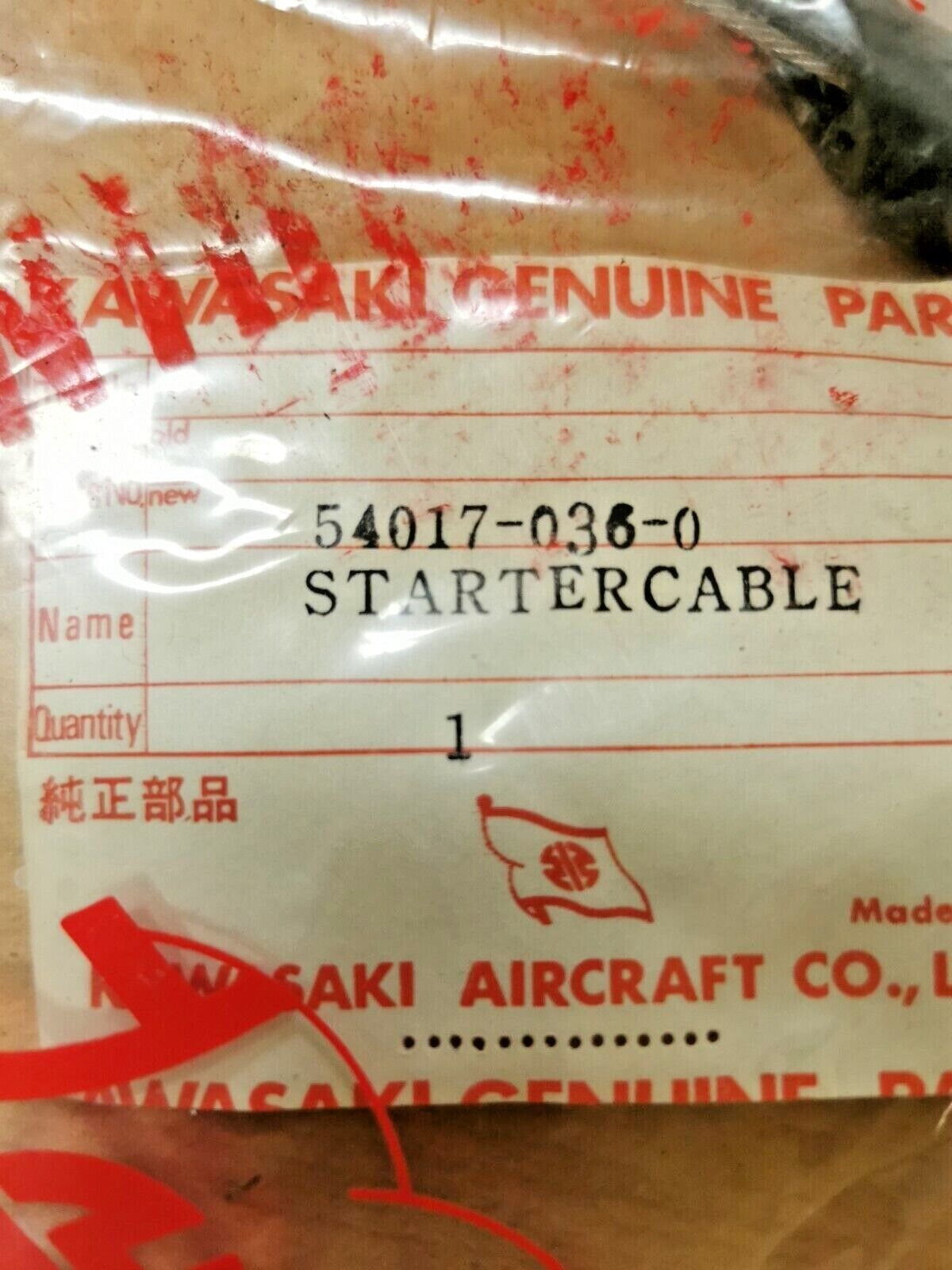 NOS KAWASAKI G4TR KV100 1970 - 1976 Starter Cable 54017-036 K8