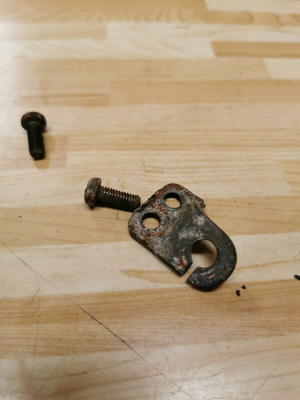 Kawasaki KX250 1981 clutch cable holder bracket guide hanger KDX250 1980 1982