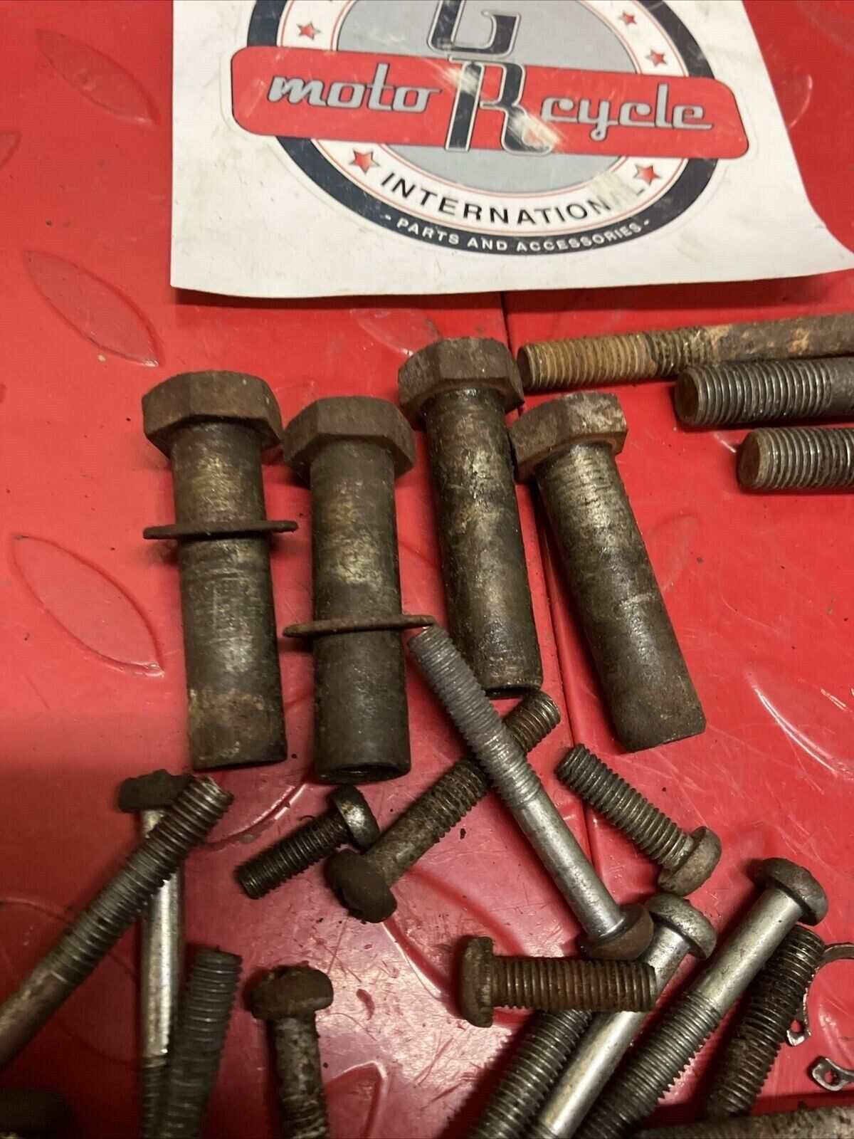 Yamaha HT1 MX 1971 engine motor crankcase cylinder bolt nut hardware lot