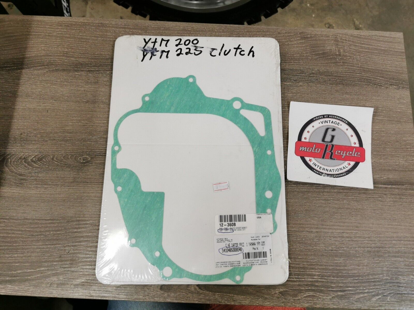 NOS ATHENA YTM200 YFM225 GASKET COVER CLUTCH S410485008046 J45