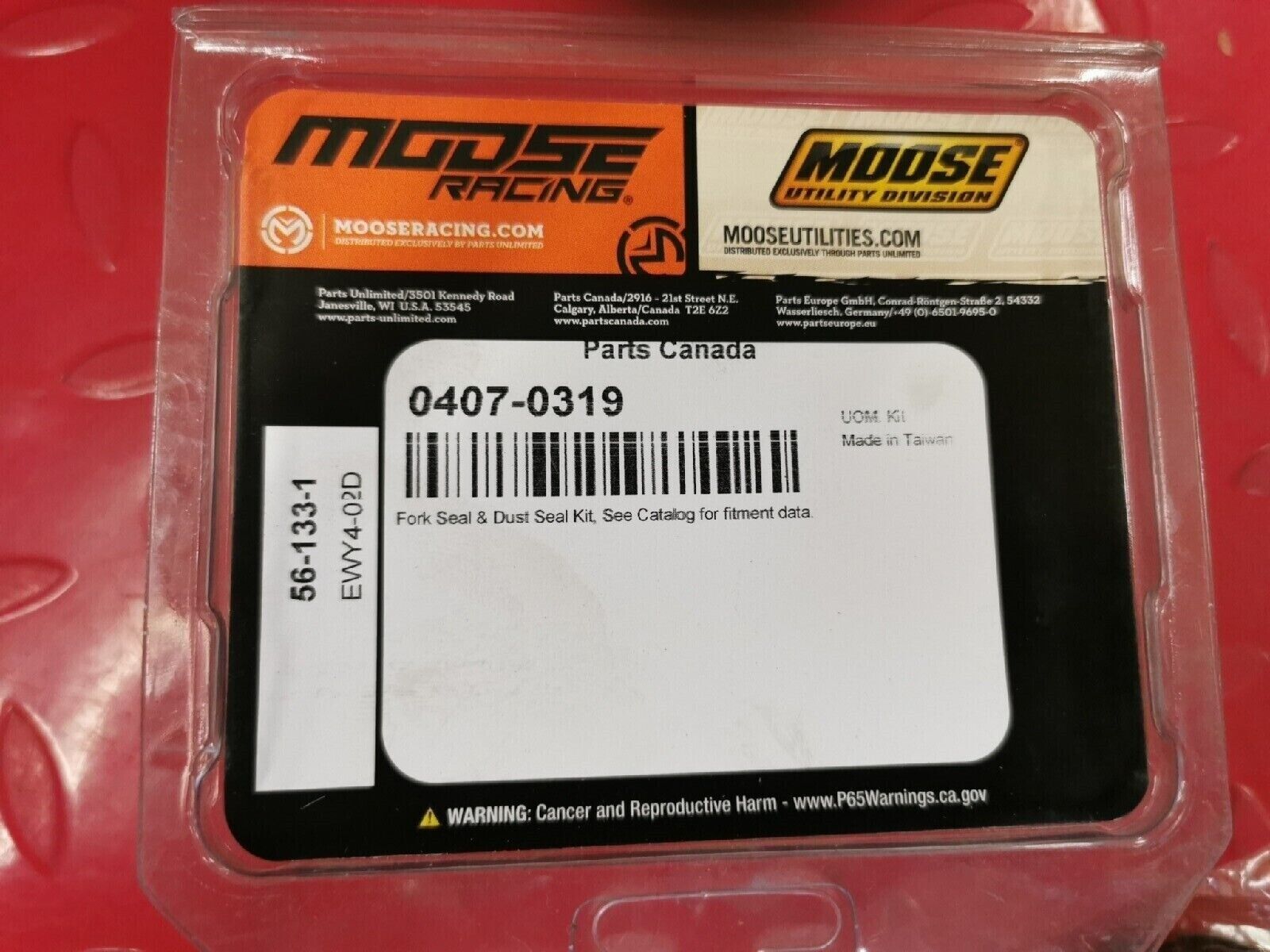 NOS MOOSE RACING GT1000 CB900F CB1000R CBR600F4 Fork  Dust Seal Kit 56-133-1 J13