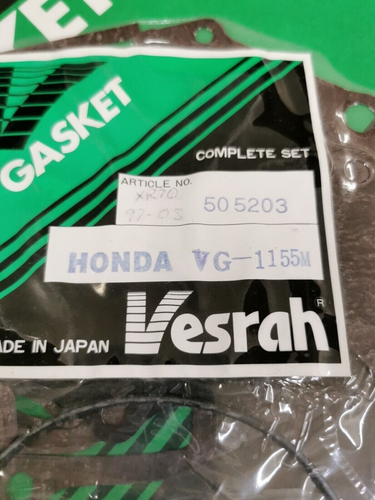 NOS VESRAH CT70 1991 - 1994 XR70R 1997 - 2001 Complete Gasket Kit VG-1155-M J28