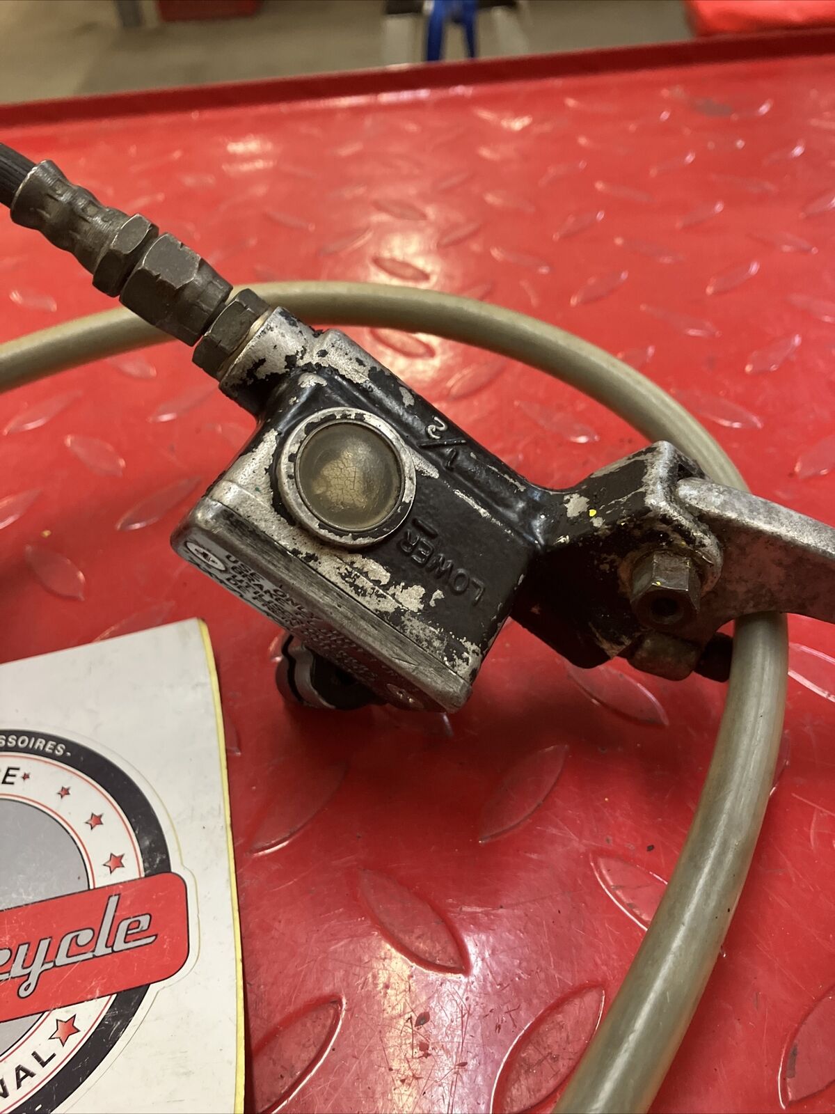 Suzuki RM125 1985 front brake master cylinder hose 1984 RM250