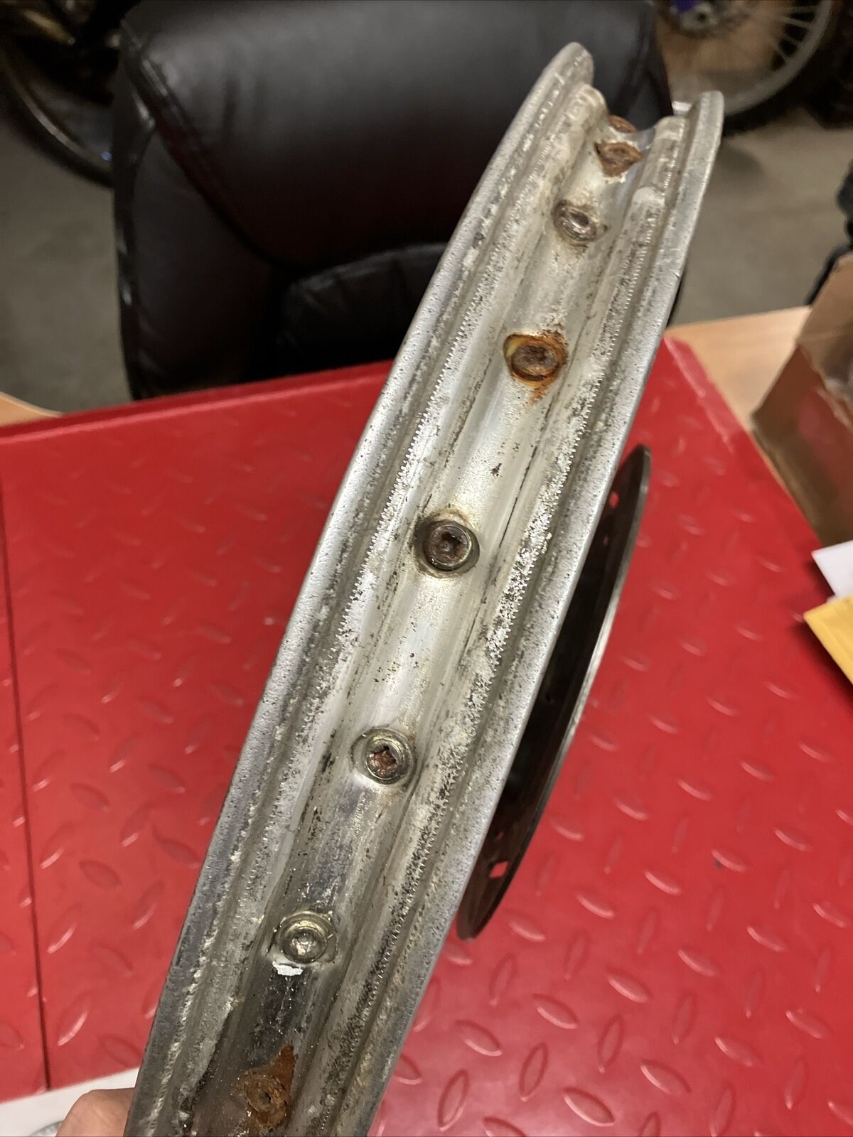 Honda CR80R 1986 Front wheel hub rim disk cover 1986 - 1995