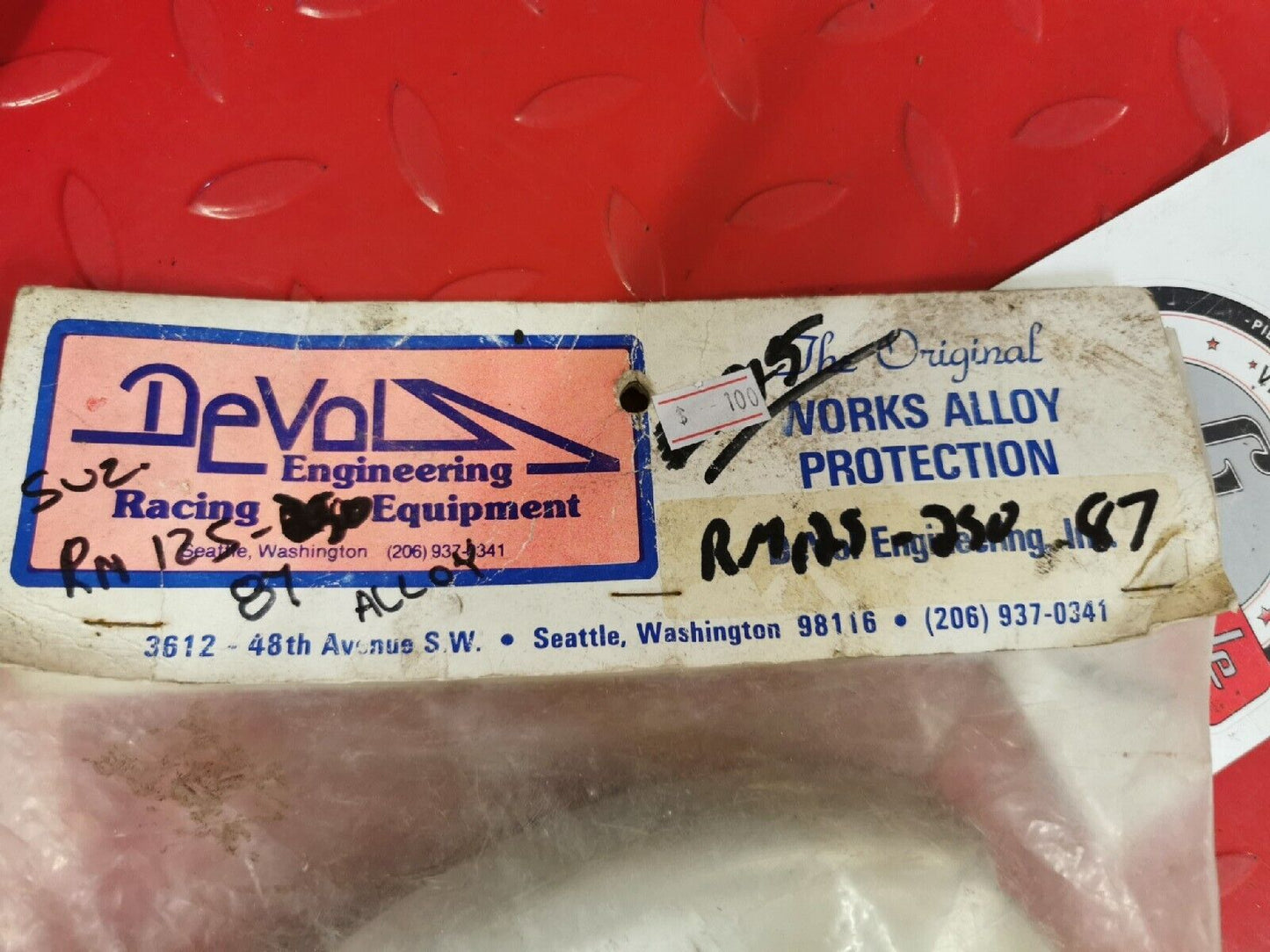 NOS DEVAL RM125 RM250 1987 ALLOY FRONT DISK Guard J15