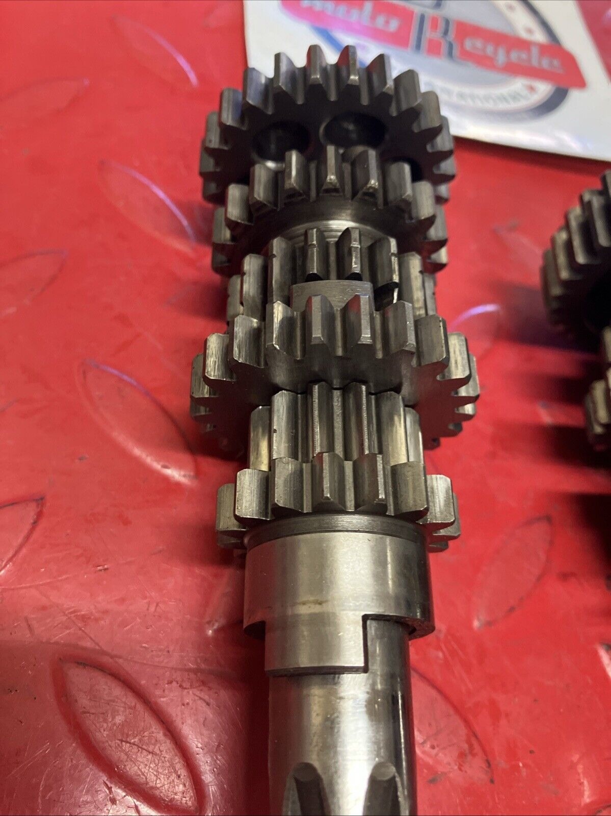 Kawasaki G4TR 1973 transmission mainshaft countershaft main counter shaft gear