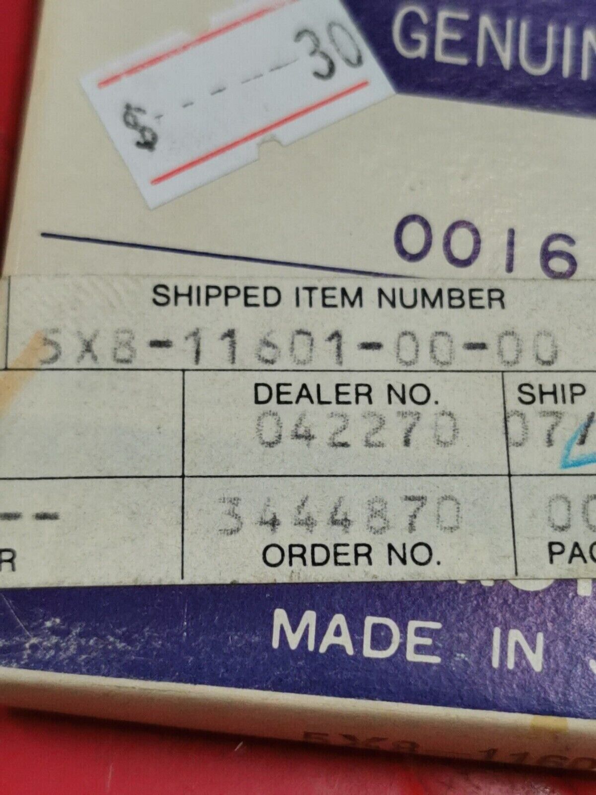 NOS YAMAHA PISTON RING SET 5X8-11601-00 SUB 2W6-11601-00-00 3JM-11601-00-00 Y34