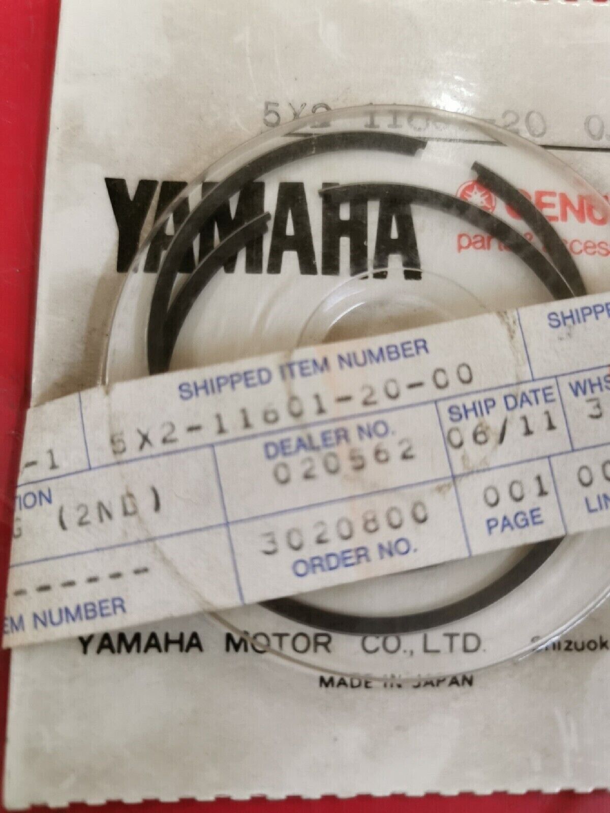 NOS YAMAHA YZ80 1981 PISTON RING SET 0.50 5X2-11601-20-00 Y51