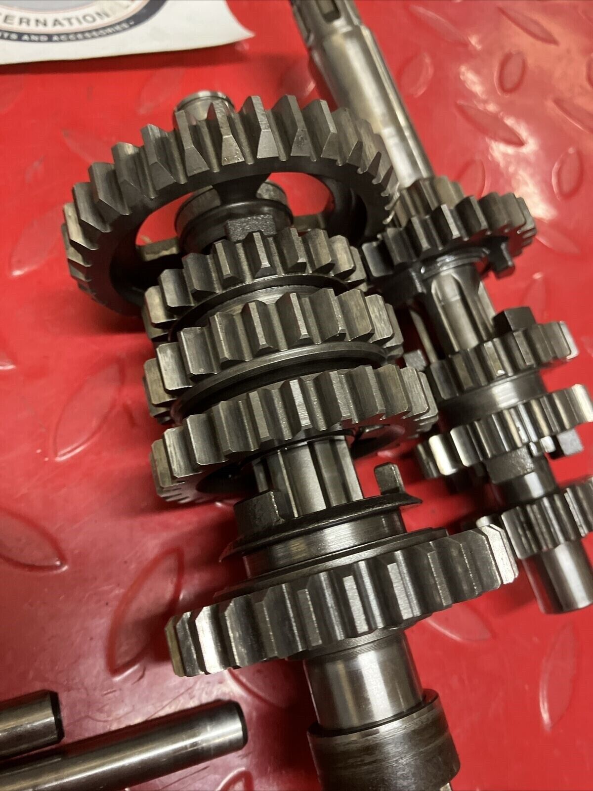 Suzuki DS100 1980 transmission gearshift gear shift drum cam forks axle shaft