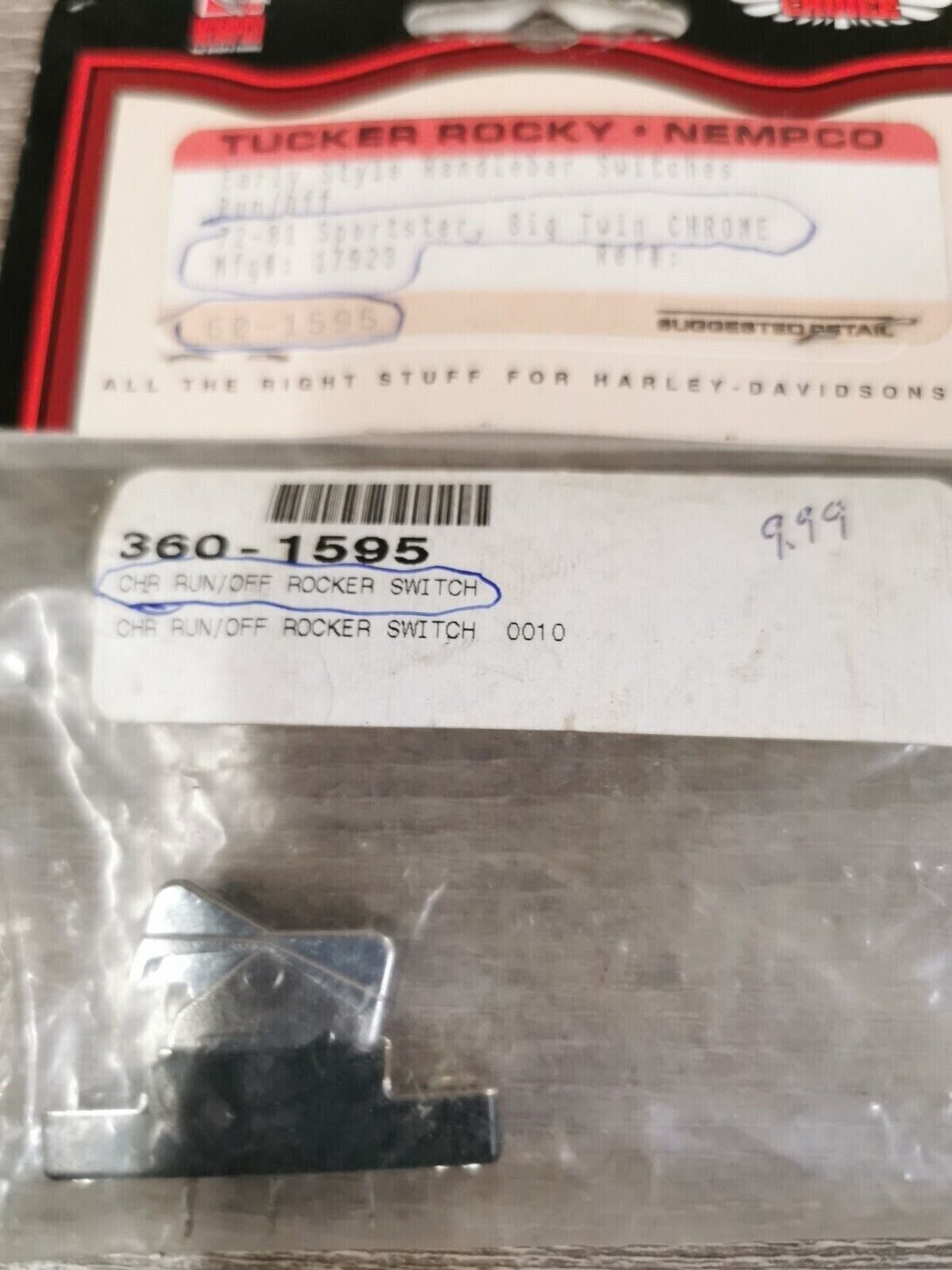 NOS BIKERS CHOICE SPORTSTER BIG TWIN RUN OFF SWITCH 60-1595 J27
